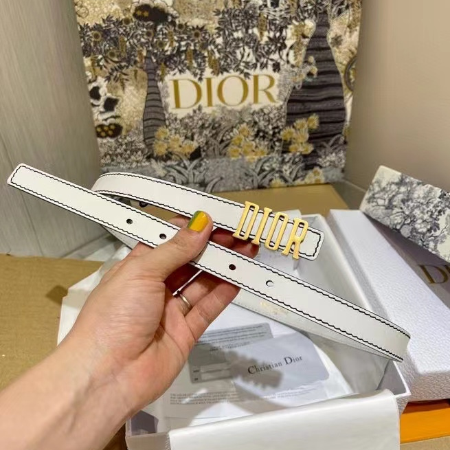 Dior-Calf leather soft waistband