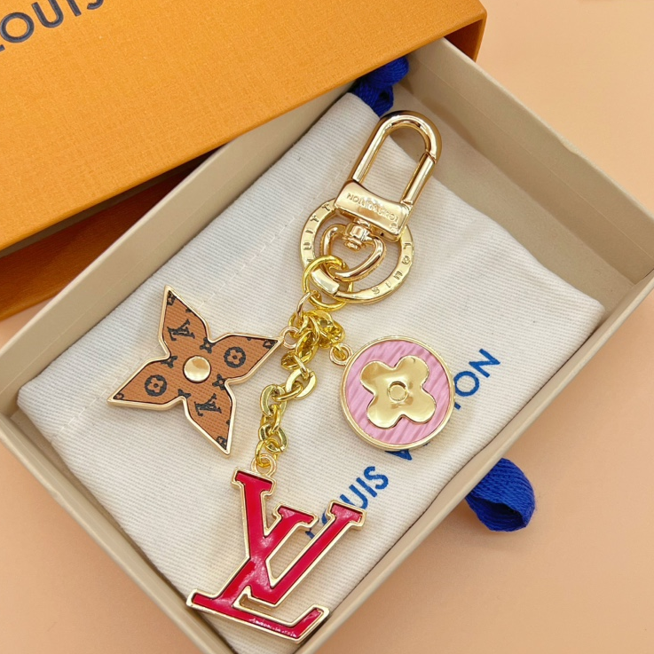 LV - Logo Bag Charm Metallic Canvas keychain
