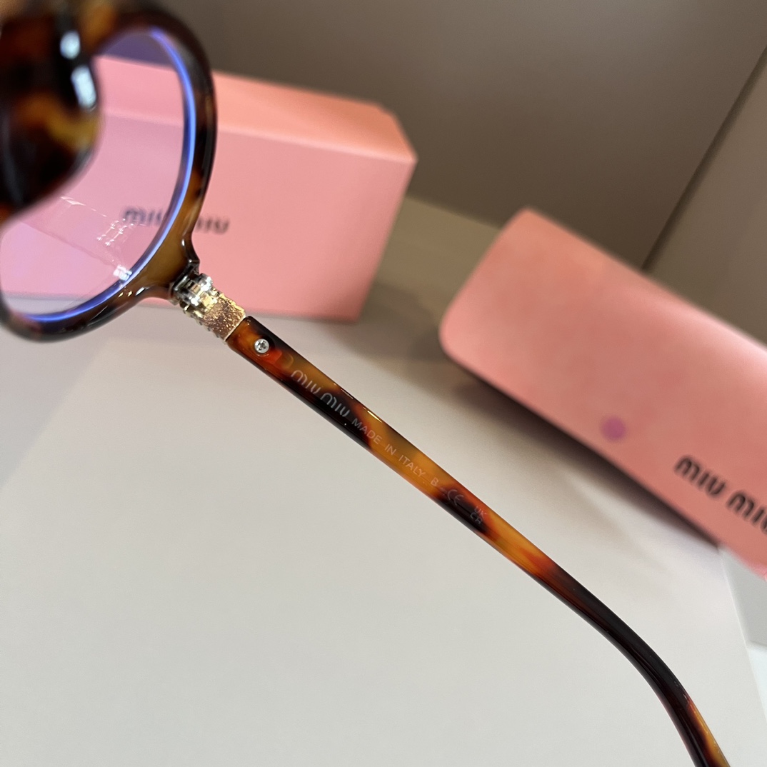 MiuMiu-2024 new retro oval frame sunglasses