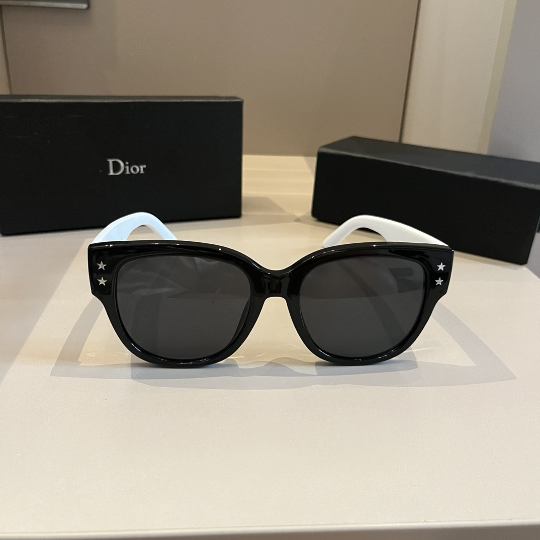 Dior-Round Frame Versatile Sunglasses
