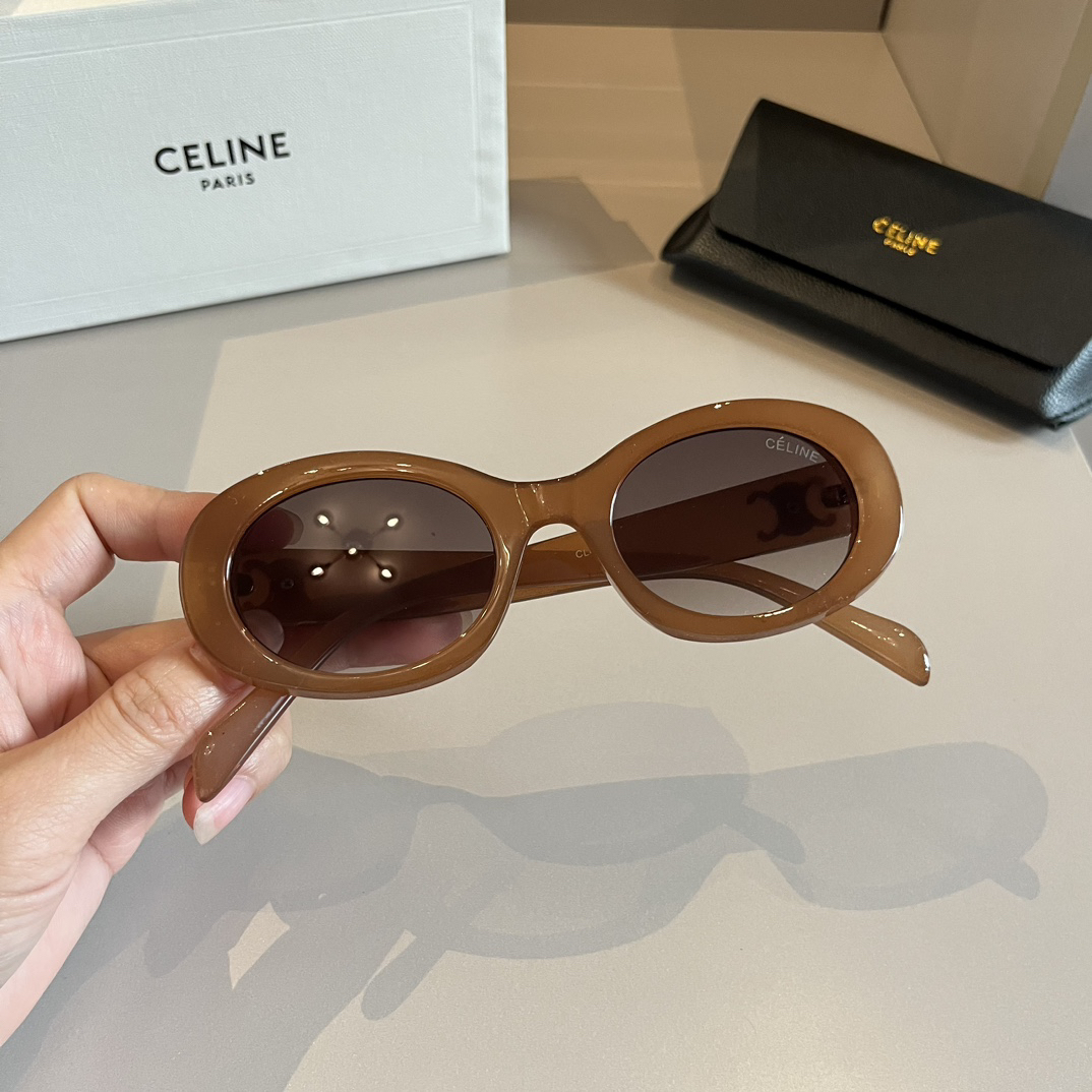 Celine-cat eye brown sunglasses