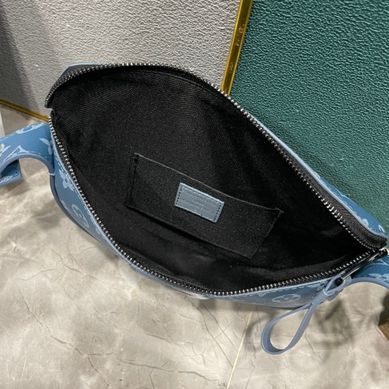 LV-Coated Canvas Half Moon Bag