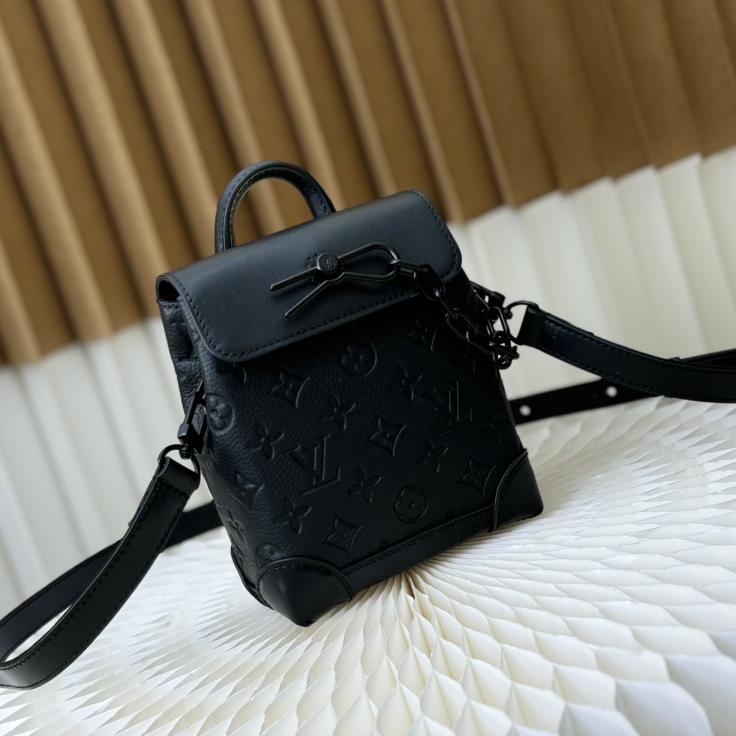 LV - Nano Steamer Mini Embossed Leather Shoulder Crossbody Bag