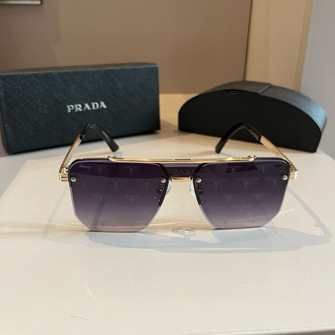 Prada-unisex large square polarized sunglasses