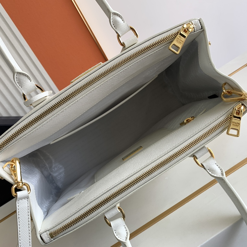 Prada-Cross Patterned Cowhide Galleria handbag