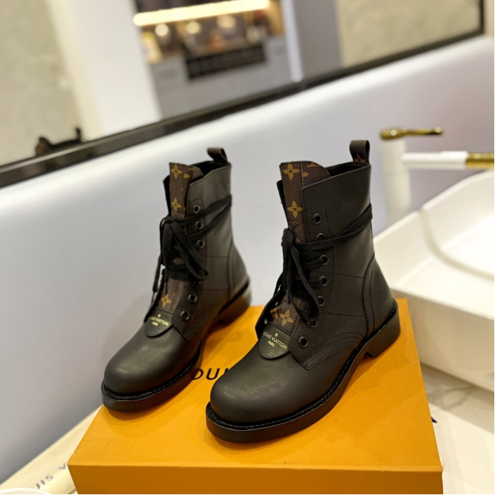 LV-Old Flower Patchwork Martin Boots