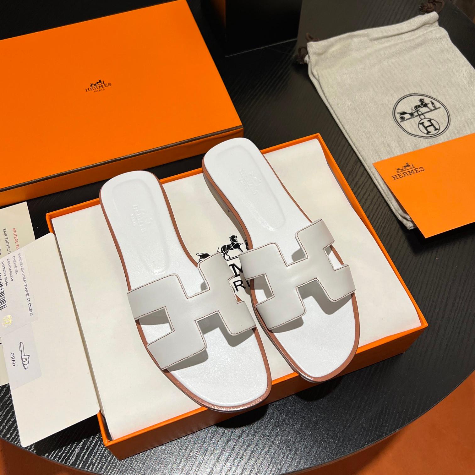 Hermes-Plain series H slippers
