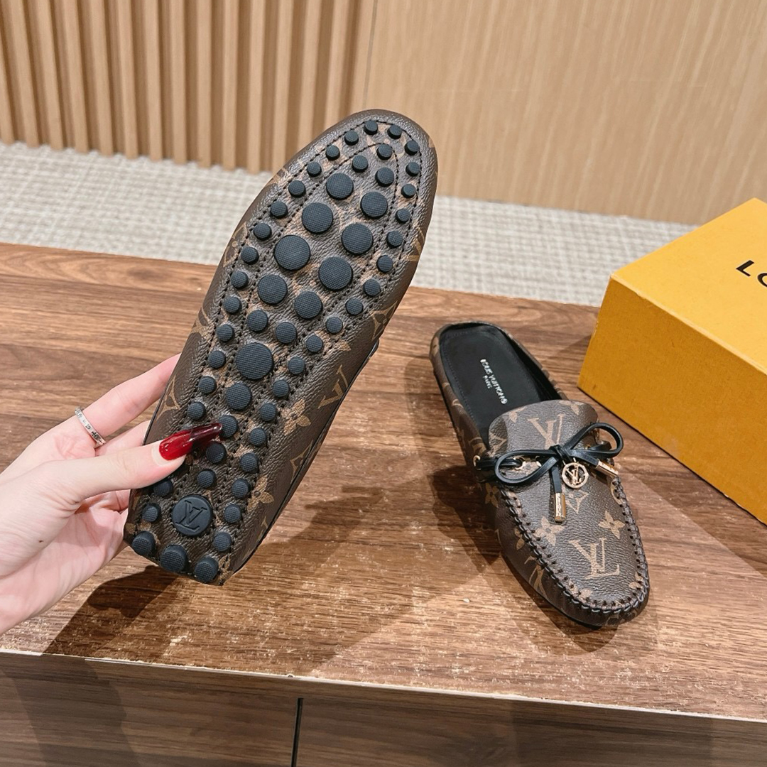 LV-Show style bow bean shoes