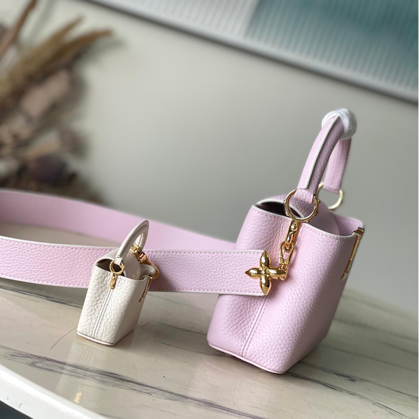 LV-pink shoulder bag mini capucines handbag