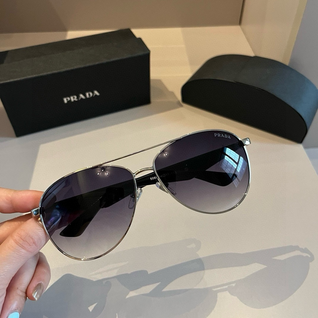 Prada-Men's Small Round Frame Sun Sunglasses