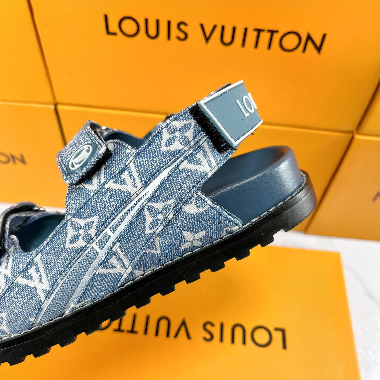 LV-Beach sandals, slippers, denim