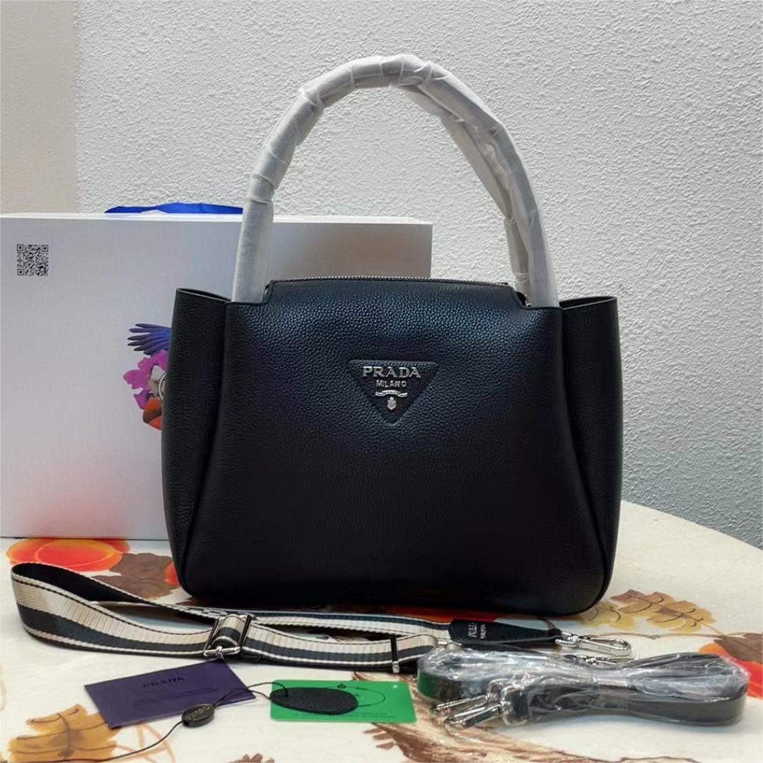 Prada-Imported deer skin patterned cowhide double shoulder straps