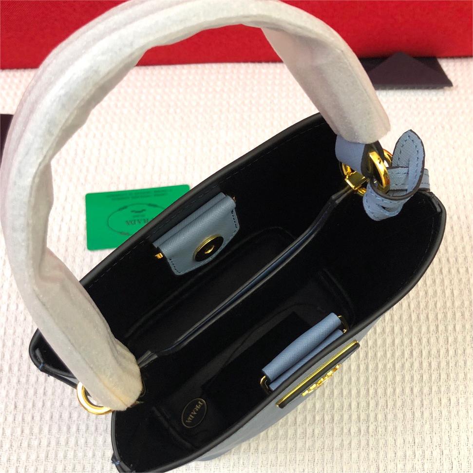 Prada-Double Safiano Cross Pattern Handbag