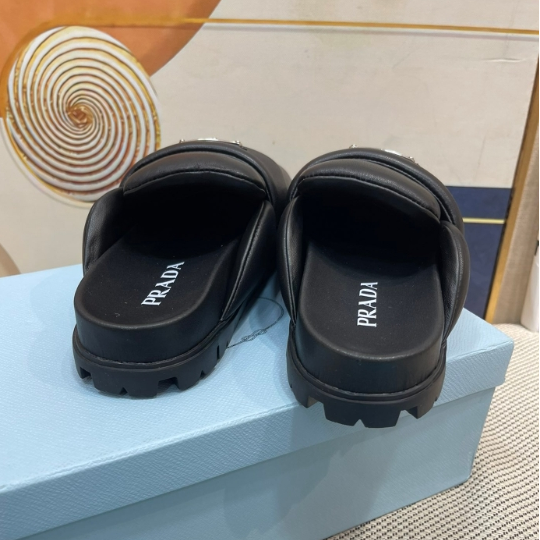 Prada-Sponge Bubble Bread Slippers