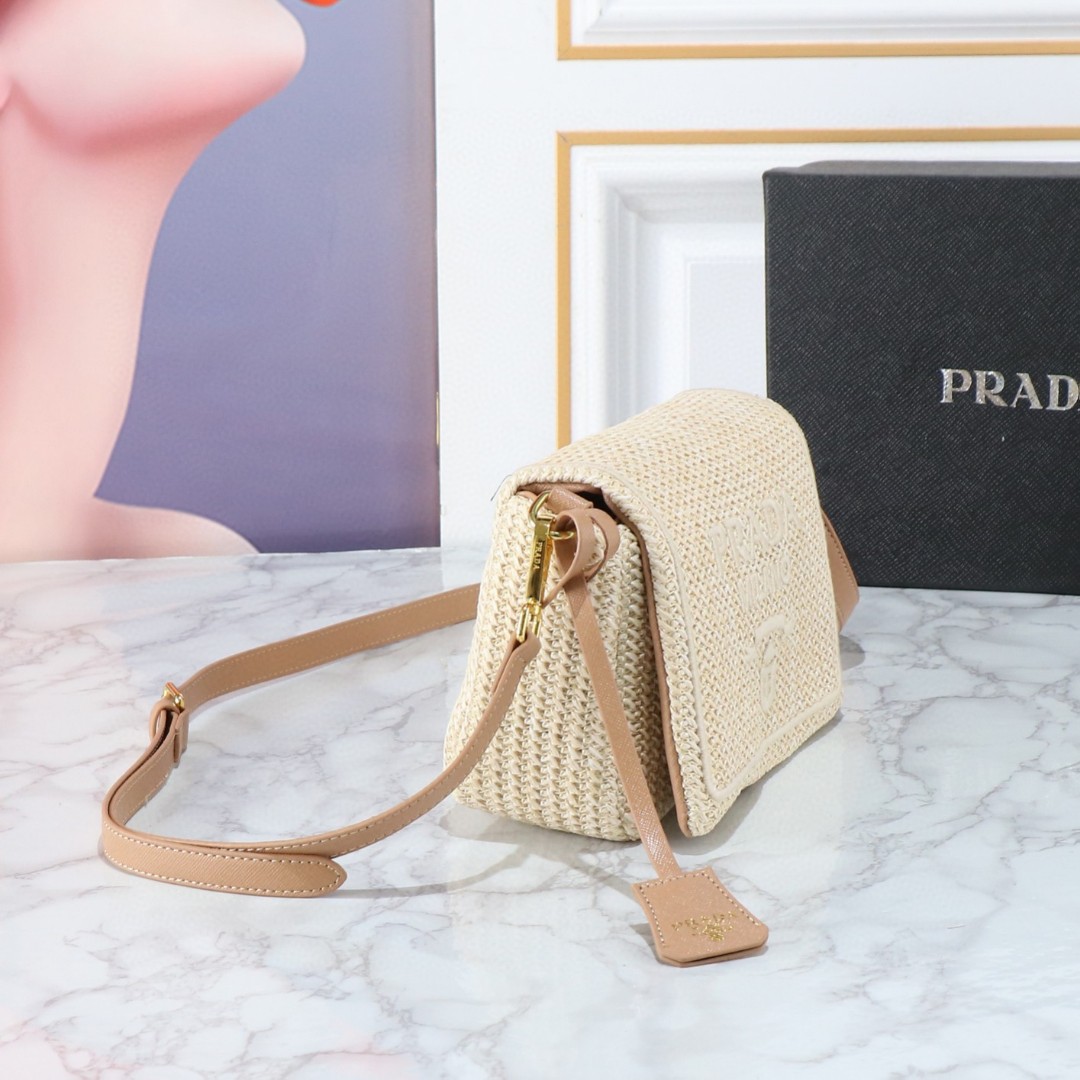 Prada-Imported Lafite Grass Design Camera Bag