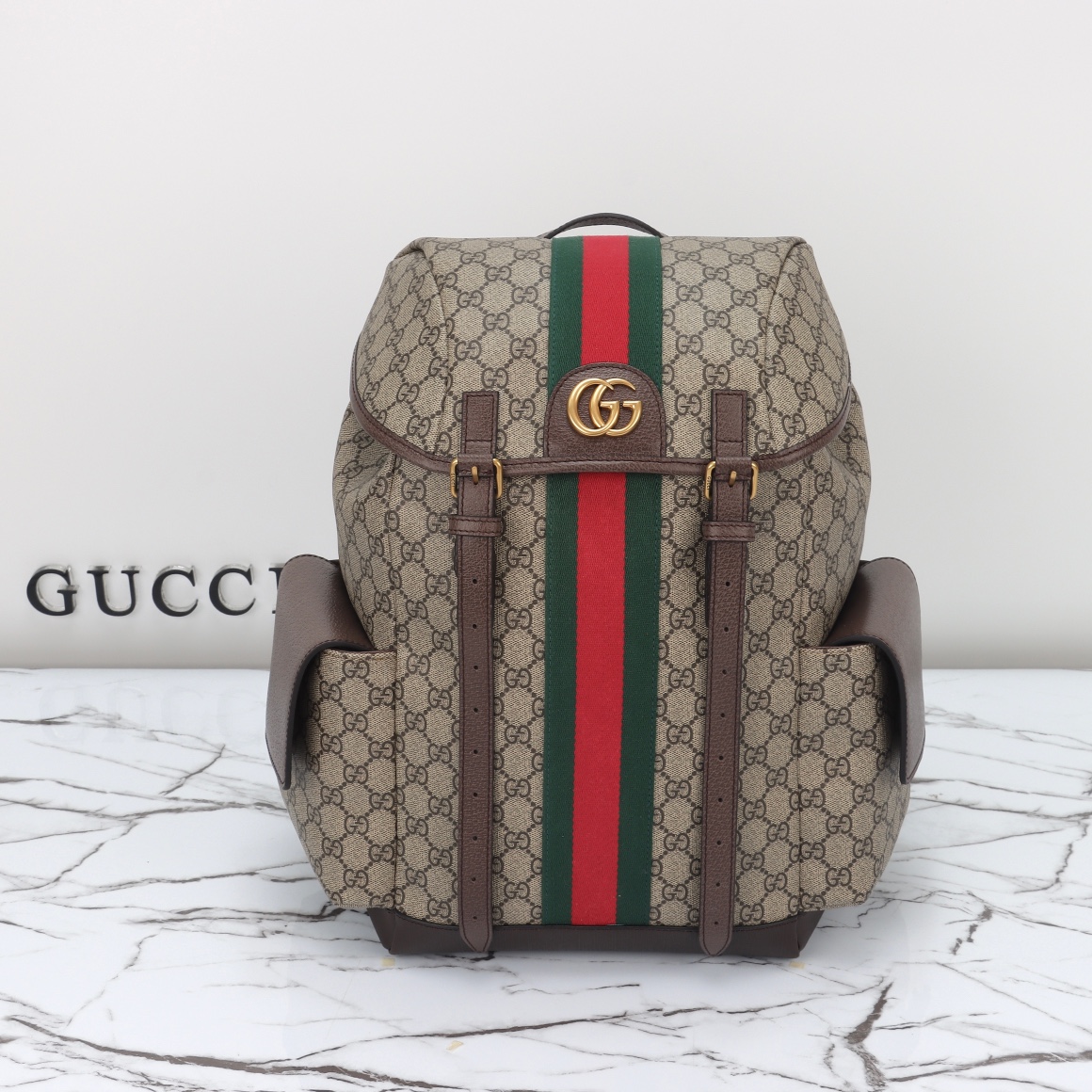 Gucci-GG Supreme Ophidia Series Backpack