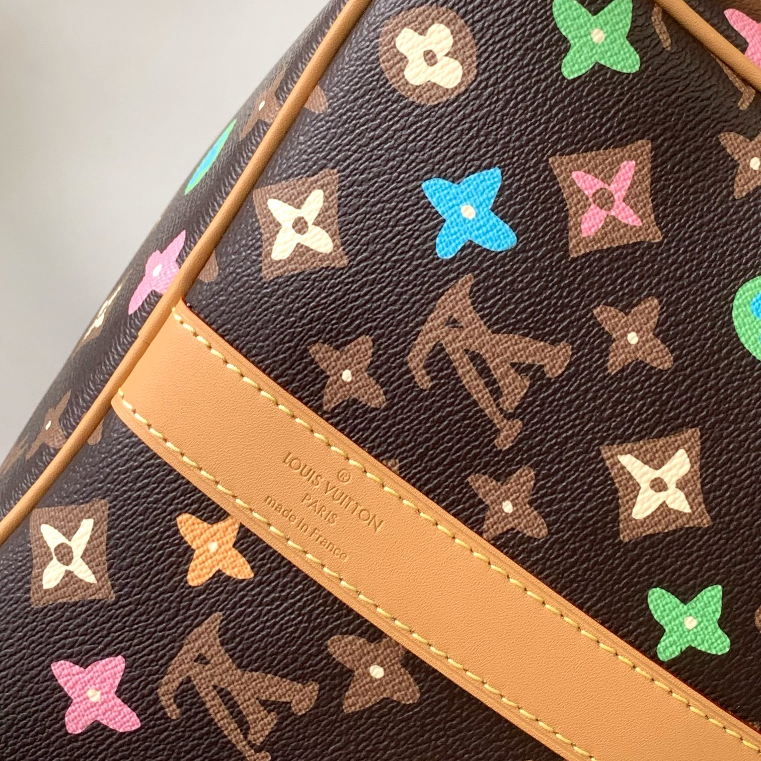 LV -Keepall 50 BROWN Leather Travel Bag