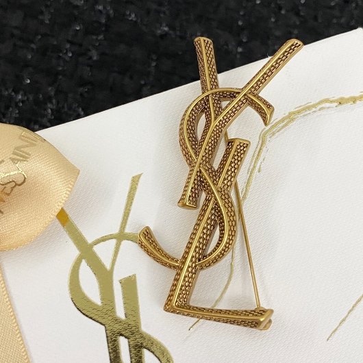 YSL-Medieval snake patterned brooch