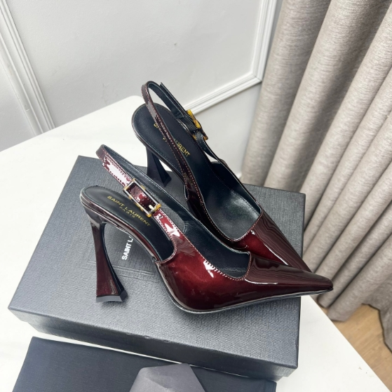 YSL-Mirad Open Bead Back Empty Hardware Buckle High Heels