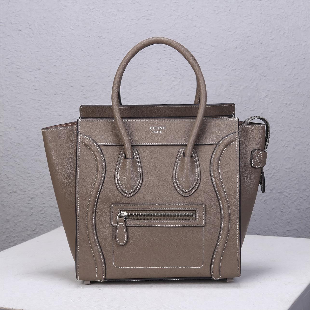 Celine-Diamond patterned smiley face bag