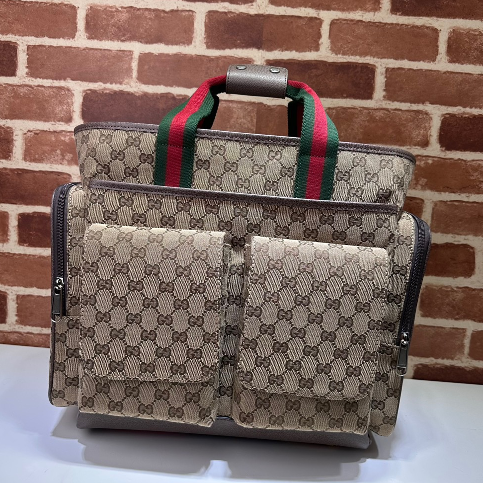 GUCCI - Original Canvas and Leather Backpack Handbag
