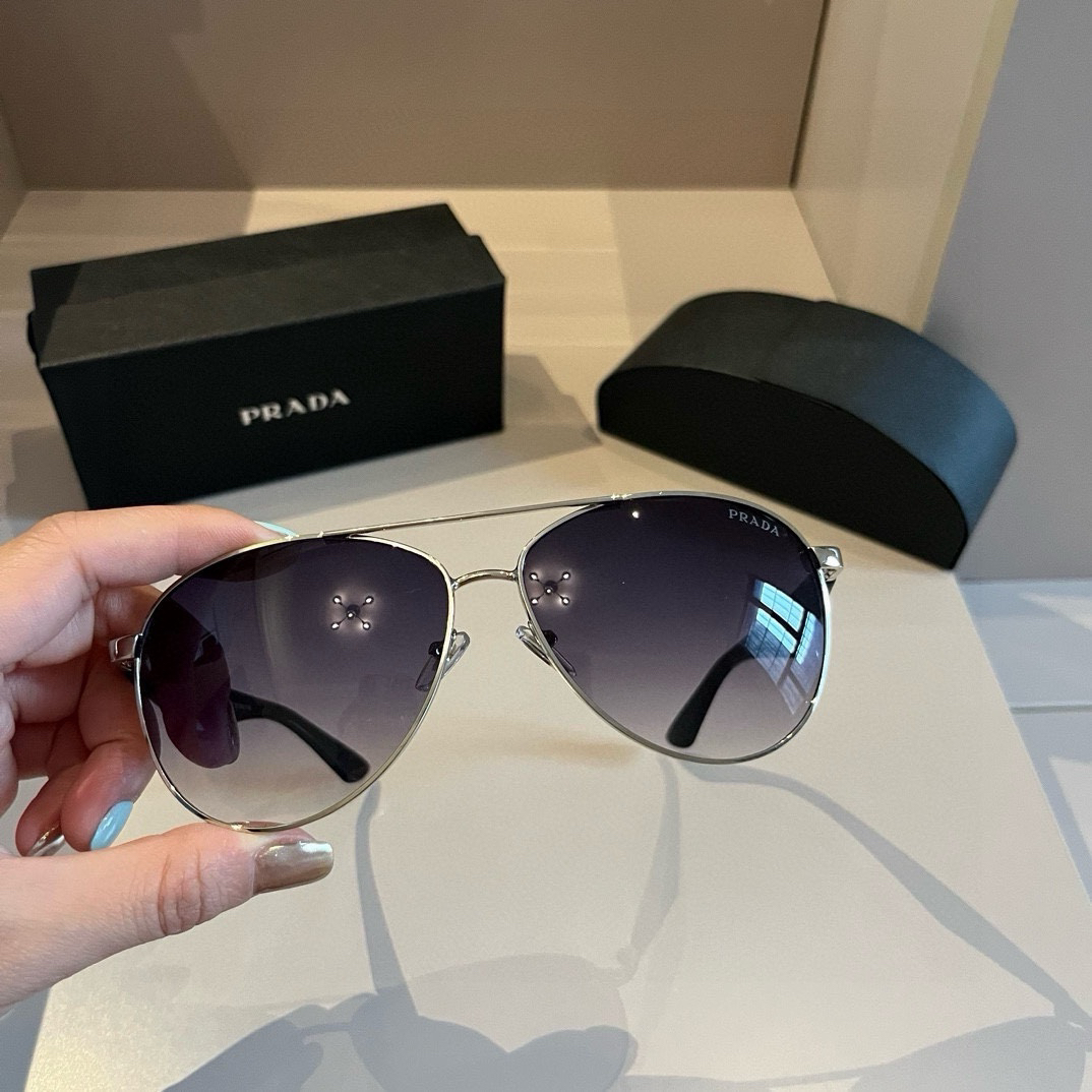 Prada-Men's Small Round Frame Sun Sunglasses