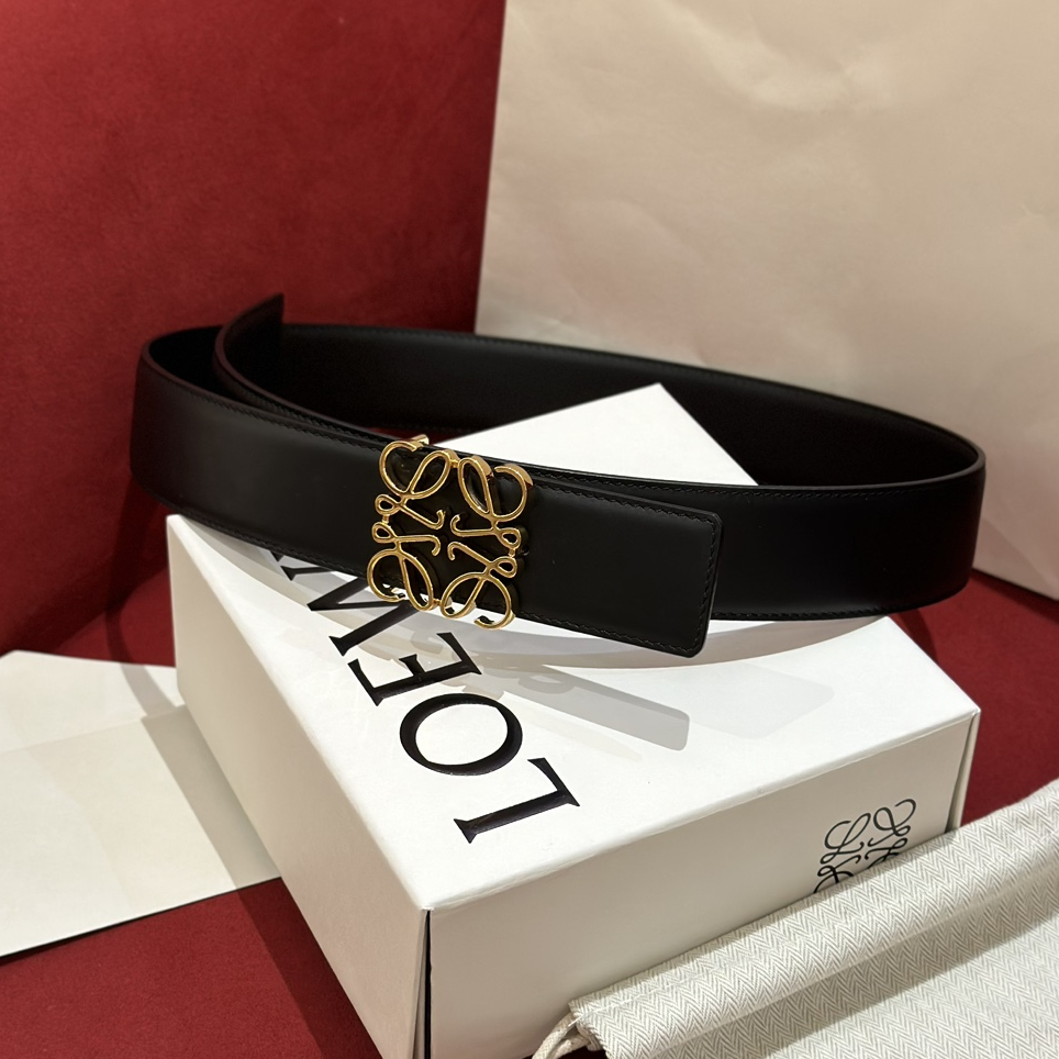 Loewe-Soft double-sided calf leather belt