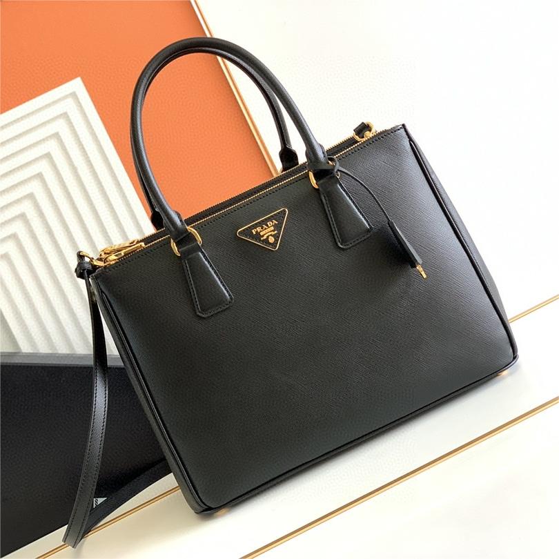 Prada-Safiano leather double handle