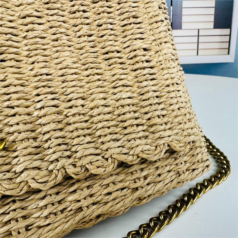 YSL-Kate_Lafite Grass Vine Weaving Craft Chain Bag