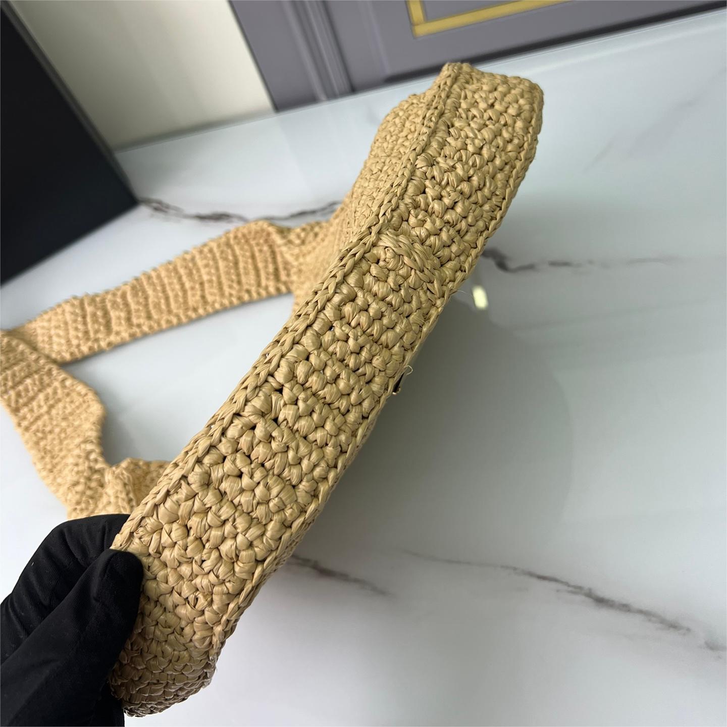 Prada-Straw shoulder bag