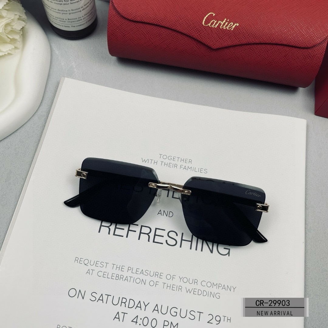 Cartier-New men's frameless sunglasses