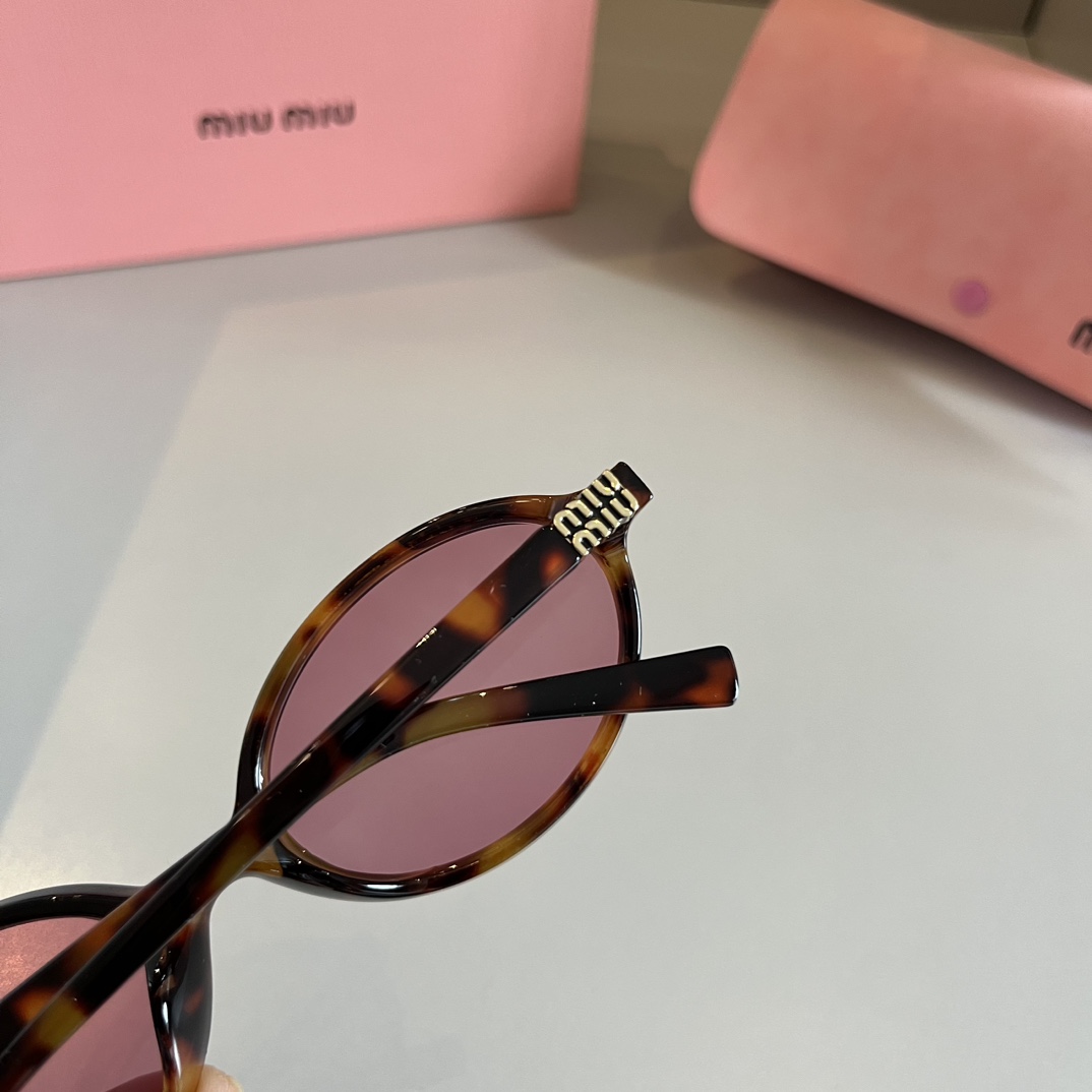 MiuMiu-2024 new retro oval frame versatile sunglasses