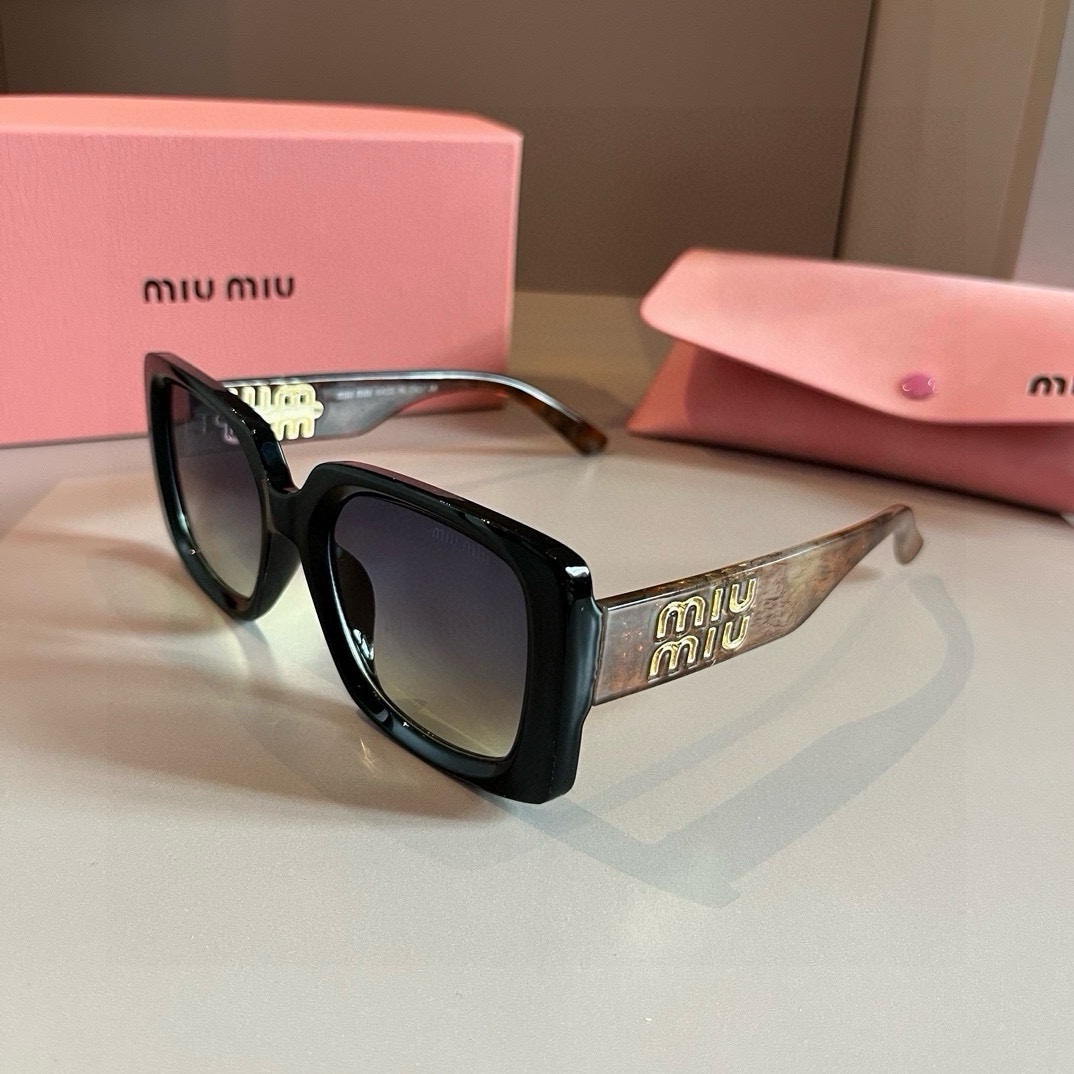 MiuMiu-2024 high-end round frame women's sunglasses