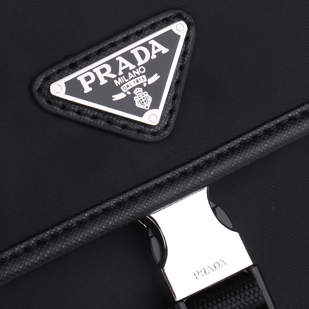 Prada-Waterproof fabric mailman bag