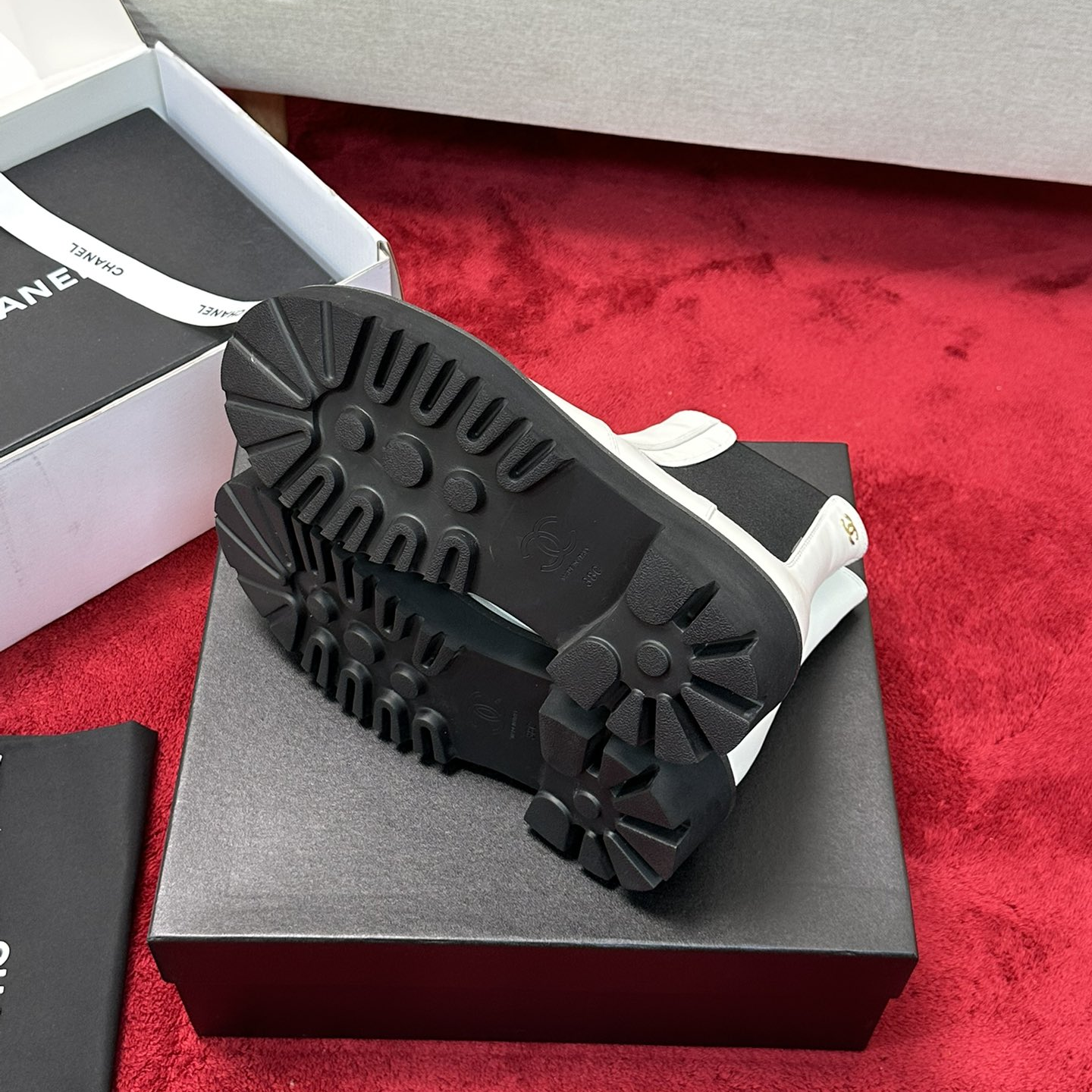 Chanel - Lambskin Platform Ankle Boots