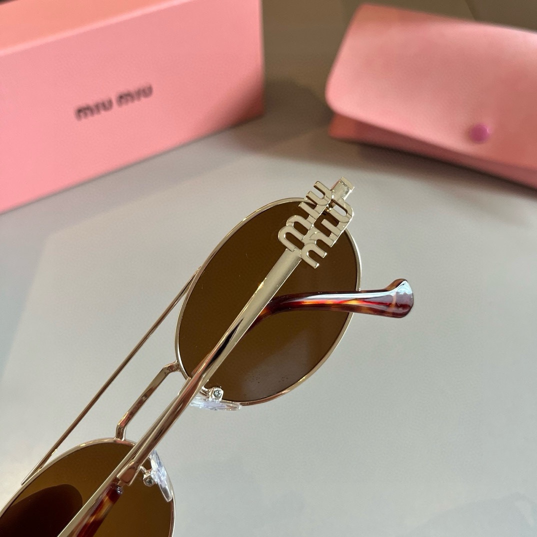 MiuMiu-2024 New Retro Metal Small Frame Sunglasses