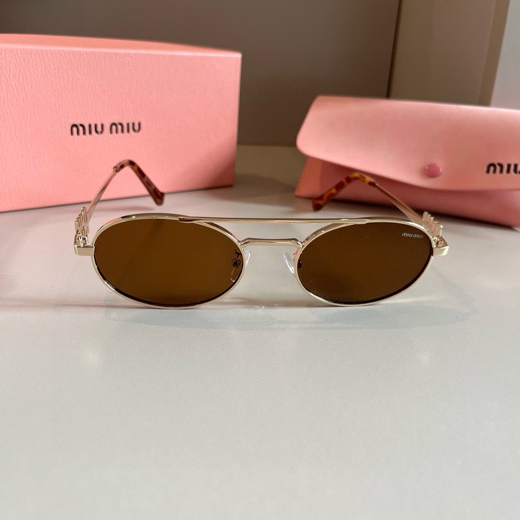 MiuMiu-2024 New Retro Metal Small Frame Sunglasses