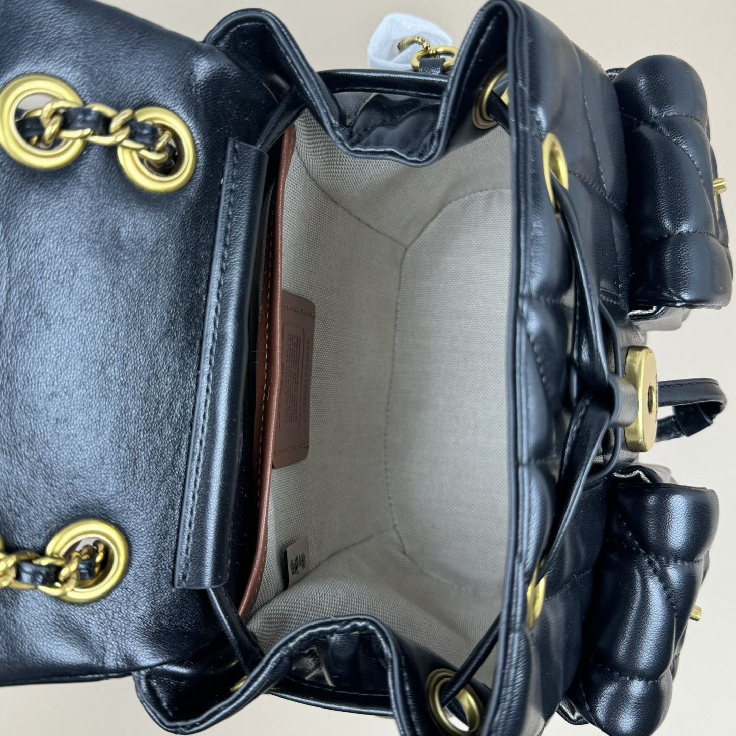 Coach-Tabby sheepskin backpack bag