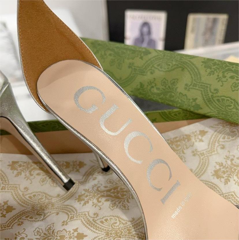 Gucci-23ss women's buckle high-heeled sandals