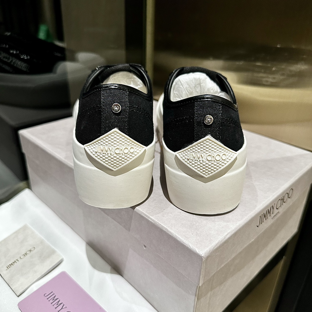 Jimmy Choo-Canvas casual white shoes