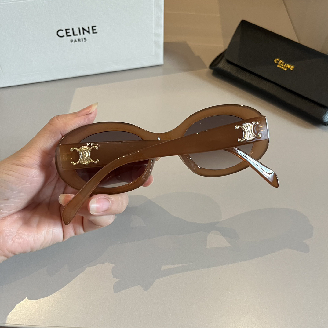 Celine-cat eye brown sunglasses