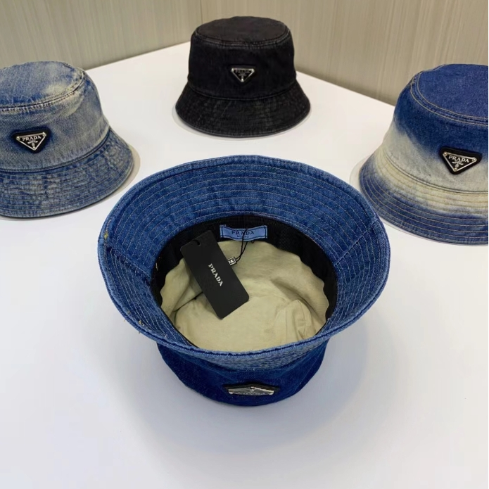 Prada-Classic Denim Fisherman Hat