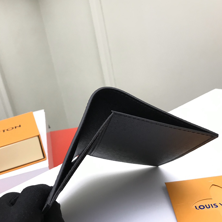 LV-N64411 Black Checkerboard Card Holder Wallet