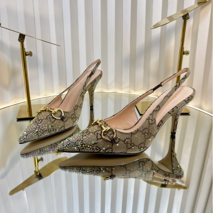 Gucci-Horseshoe Buckle High Heeled Sandals