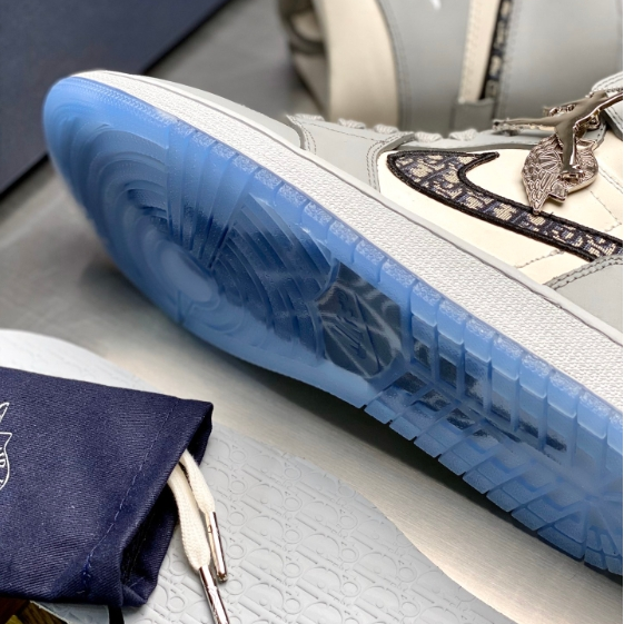 DIOR x Jordan-Calf Ceather High Top Shoes