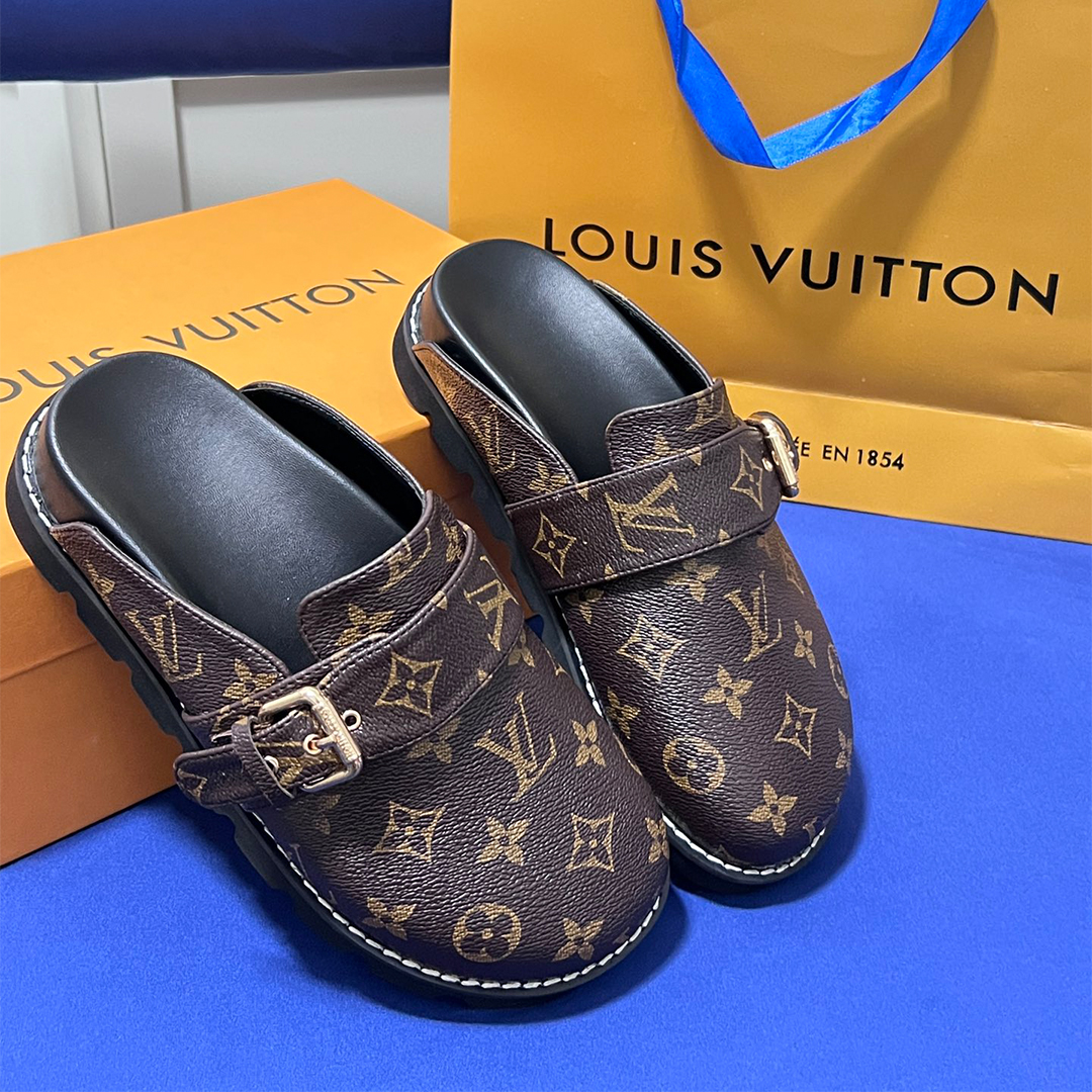 LV-wrap-around slippers