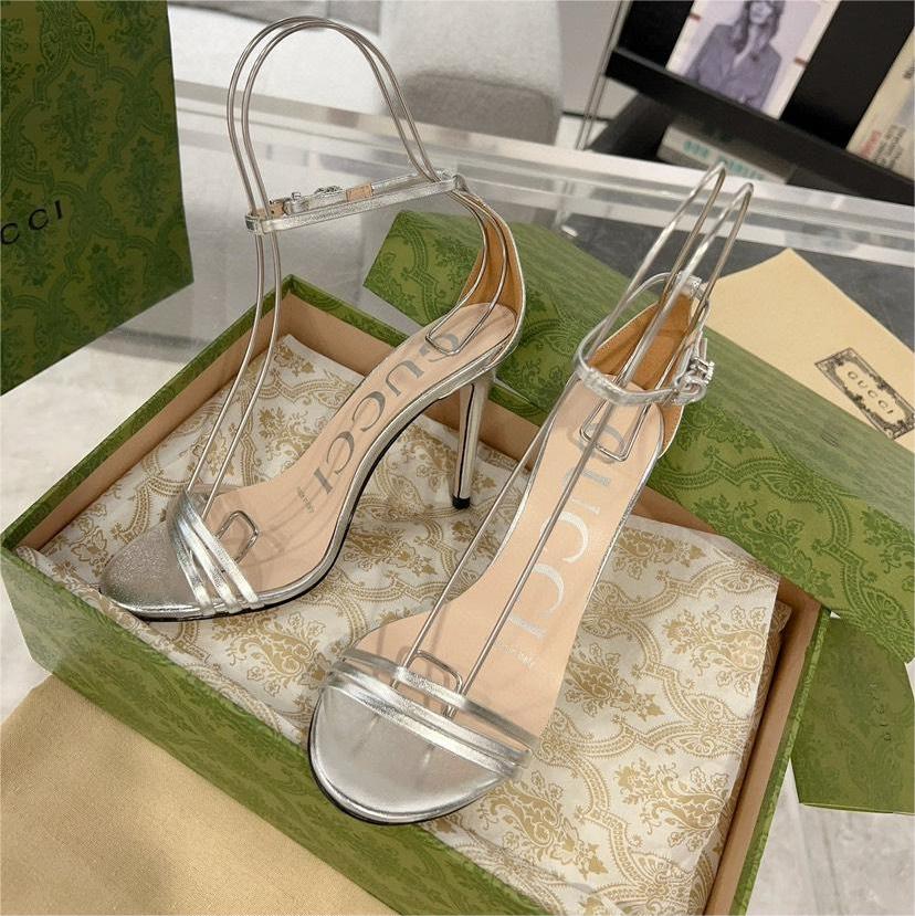 Gucci-23ss women's buckle high-heeled sandals