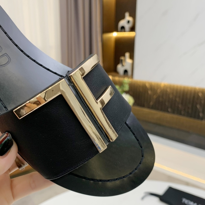 Tomford-Flat bottomed lazy slippers