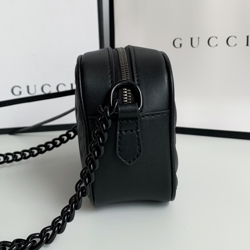 GUCCI- Marmont Mini Black Shoulder Bag