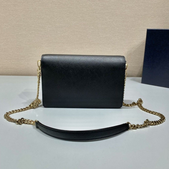 Prada-Chain Flip Shoulder Letter Package